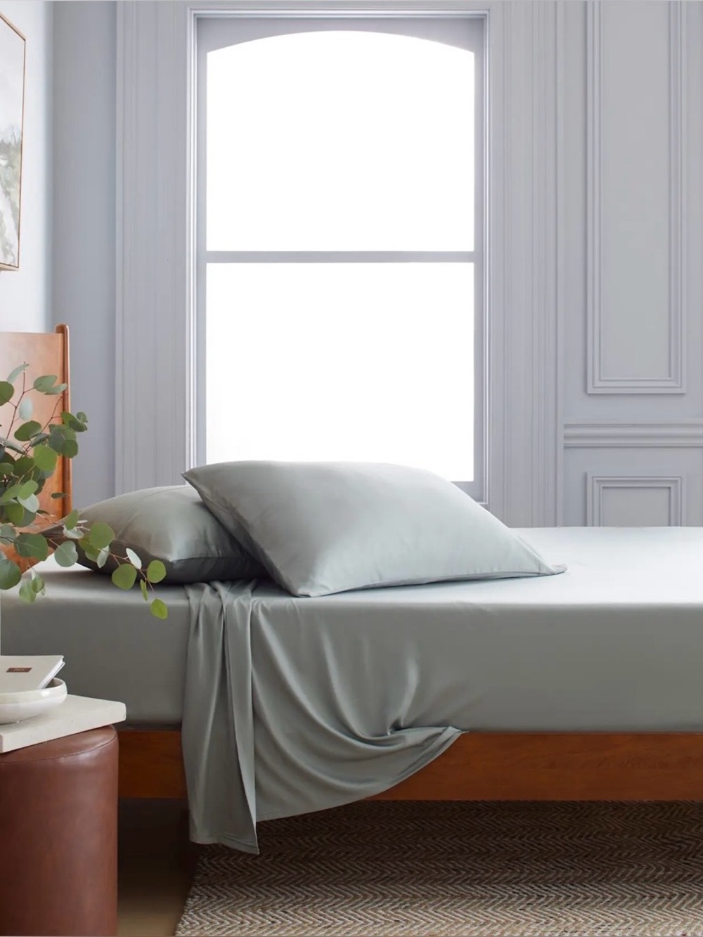 NEW Quince Bamboo 4 Piece Sheet Set, Queen (Eucalyptus)